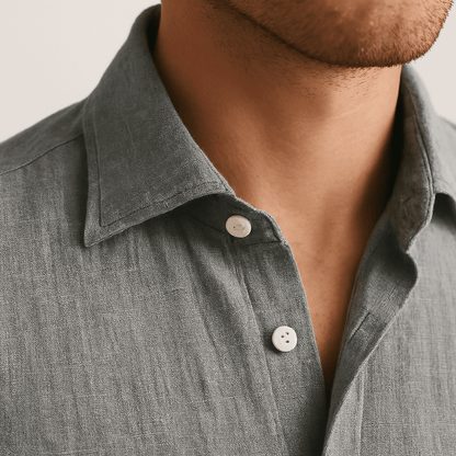 Camisa de Lino Blanca Hombre - Montserrat
