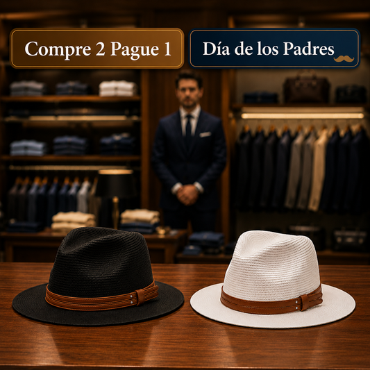 Sombrero Panamá Unisex – Protección UV (UVA/UVB) + Paja Premium | [Compra 2 y paga solo 1]