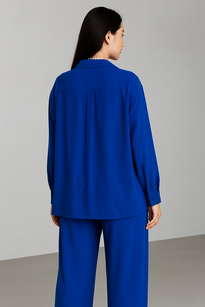 Conjunto Camisa y Pantalón Mujer Pierna Ancha – [SÓLO POR HOY] [2x1: ¡2 Piezas por el Precio de 1! Camisa + Pantalón]