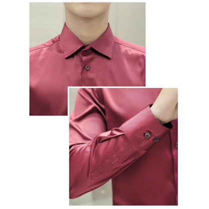 Camisa De Vestir Hombre – Slim Fit Cuello Cuadrado y Manga Larga - Montserrat