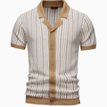 Playera Polo Hombre Casual Manga Corta Listrada con Detalles Ocos - Montserrat