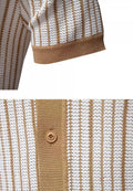 Playera Polo Hombre Casual Manga Corta Listrada con Detalles Ocos - Montserrat